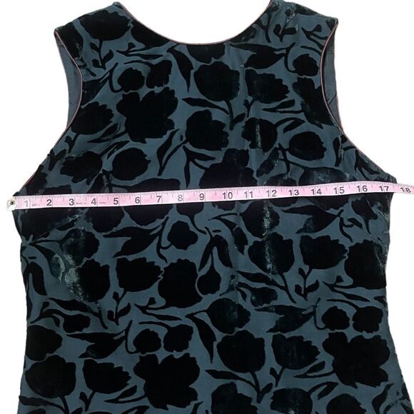 Banana Republic Velvet Burnout Button Back Silk Blend Top - Picture 14 of 16